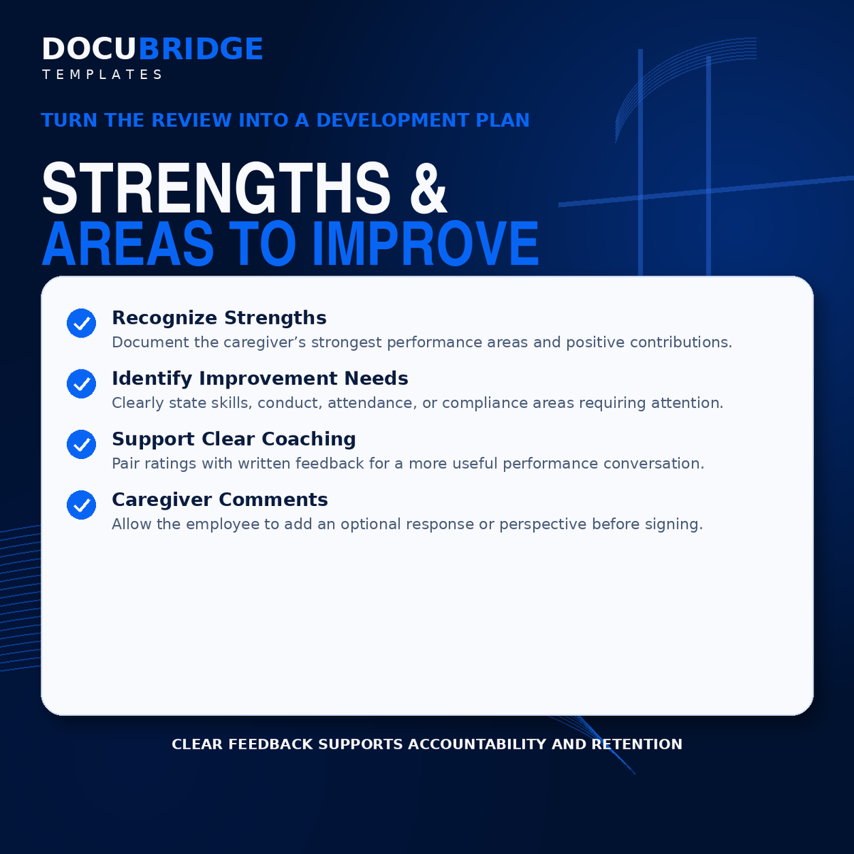 Caregiver 90-Day Probation Review Form – Home Care Employee Performance Evaluation & HR Template | PDF and Word