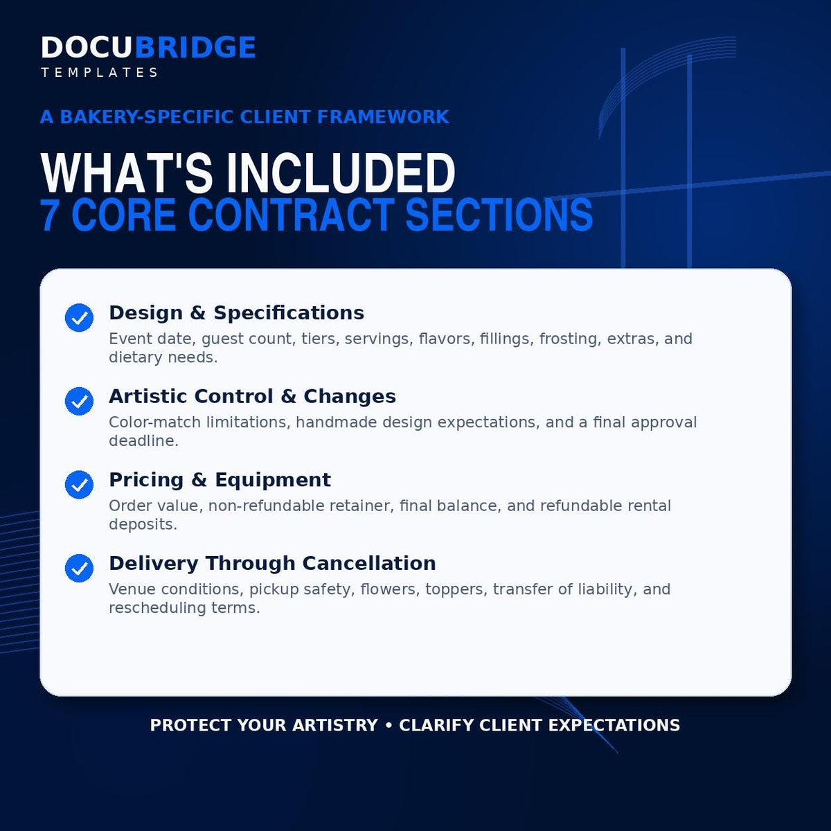Wedding Cake Contract Template | Bakery Order Agreement (Digital Download)