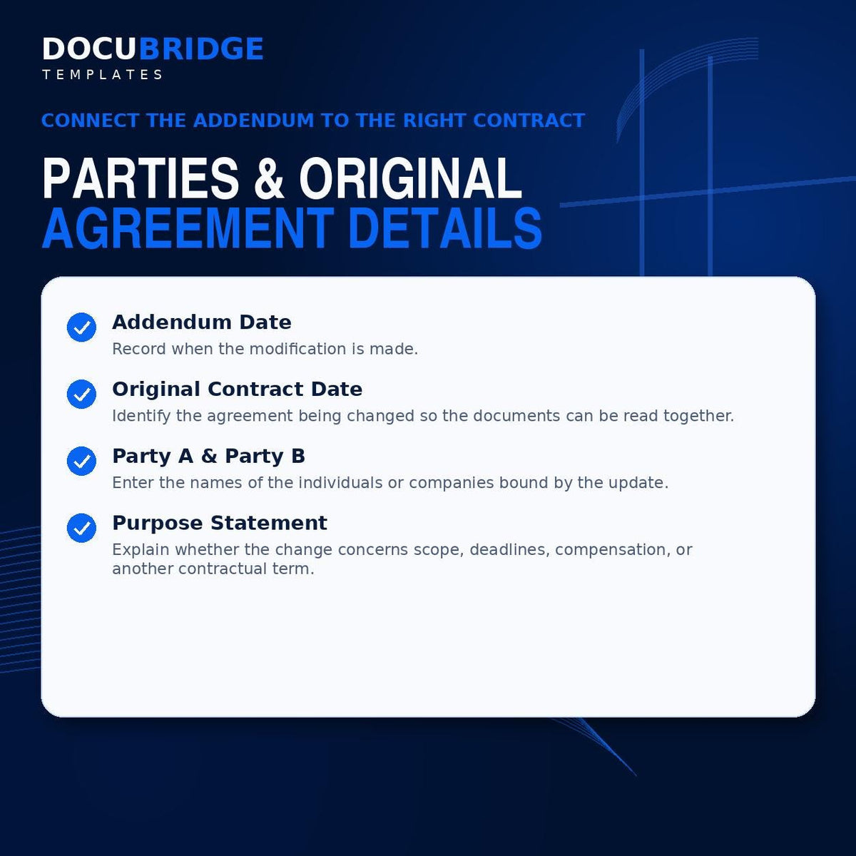 Contract Addendum Template | Editable Legal Amendment (PDF/Word Template)