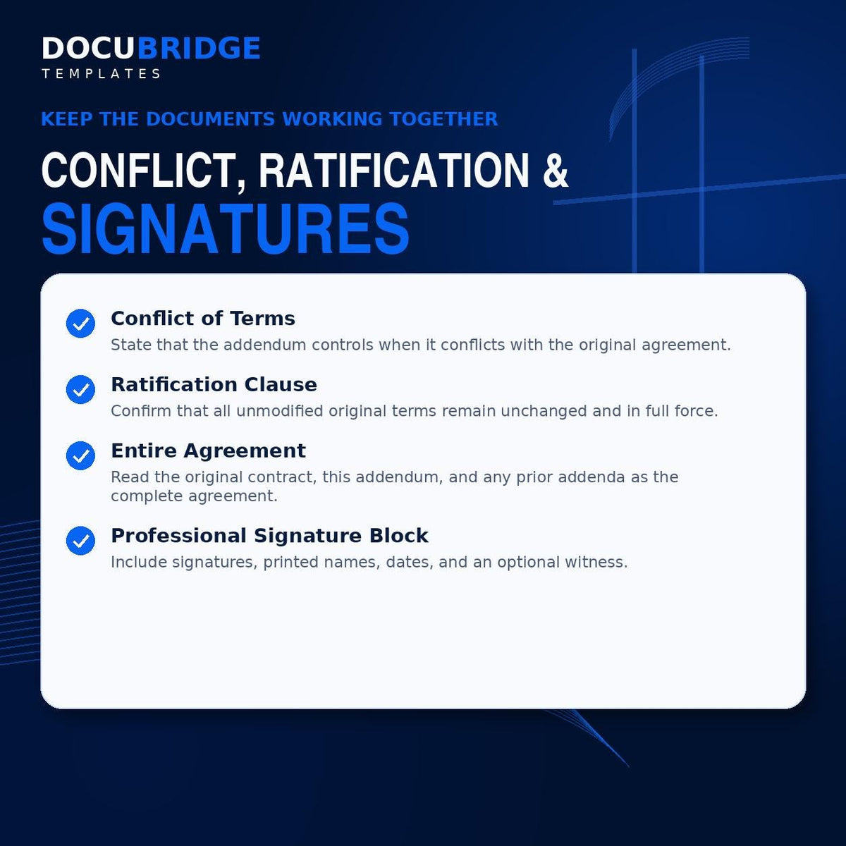Contract Addendum Template | Editable Legal Amendment (PDF/Word Template)
