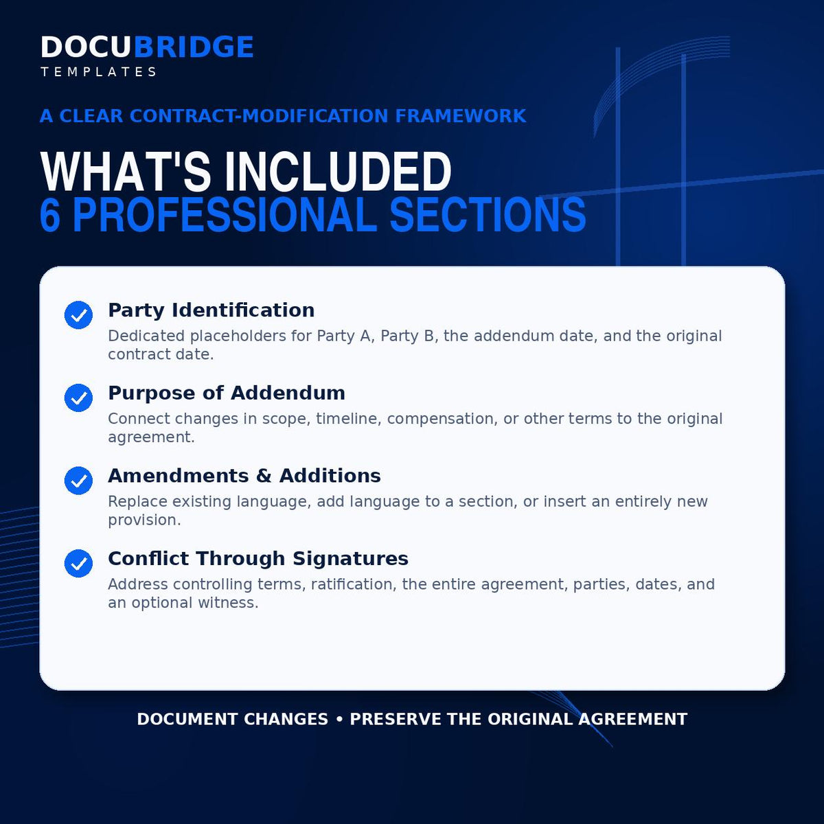 Contract Addendum Template | Editable Legal Amendment (PDF/Word Template)