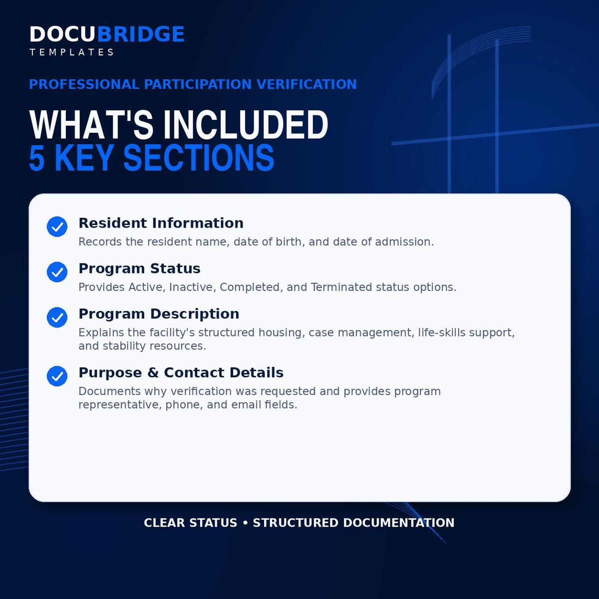Program Verification Letter Template for Independent Living Facility | Proof of Program Participation PDF| Word