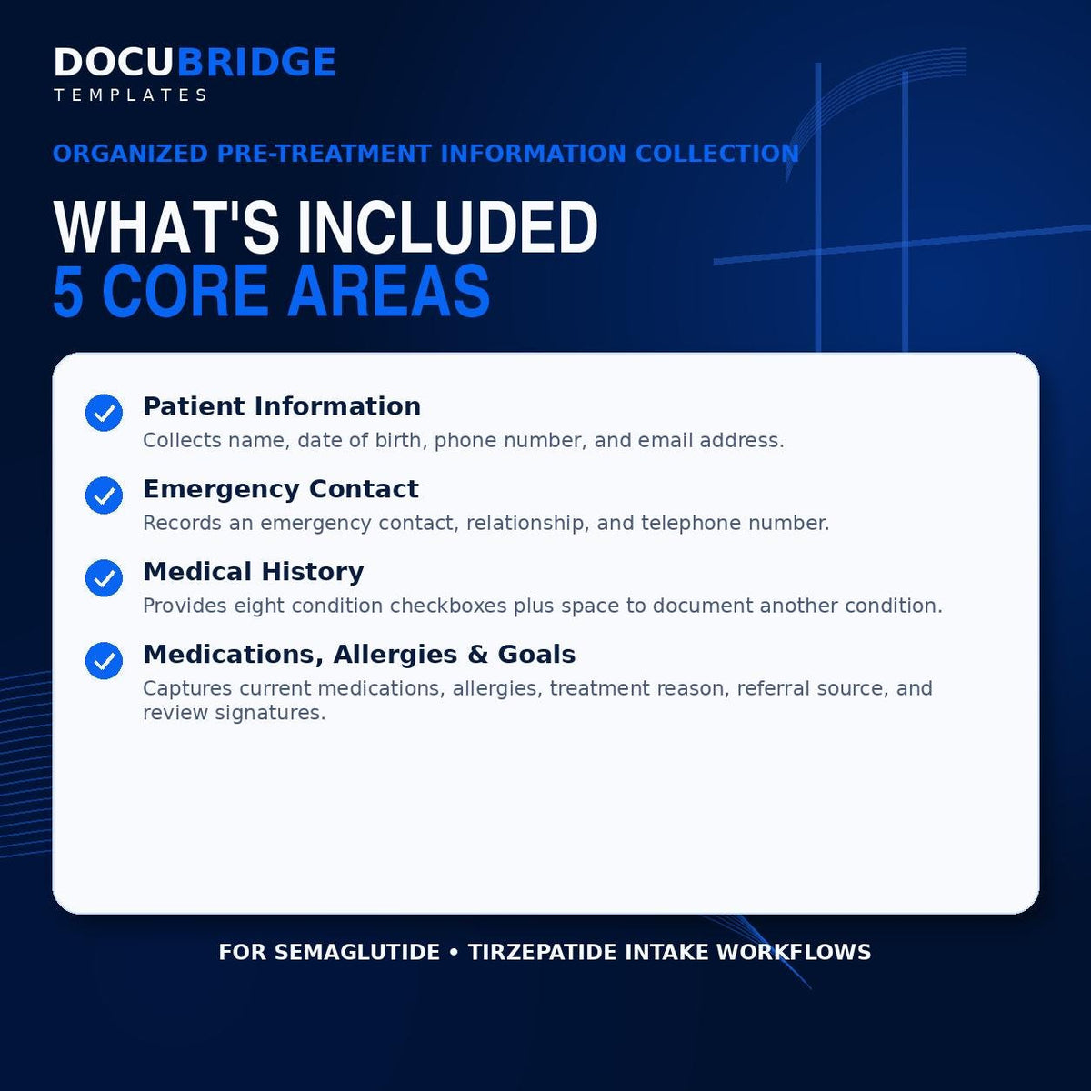 GLP-1 Patient Intake Form: Semaglutide & Tirzepatide Weight Loss Clinic PDF