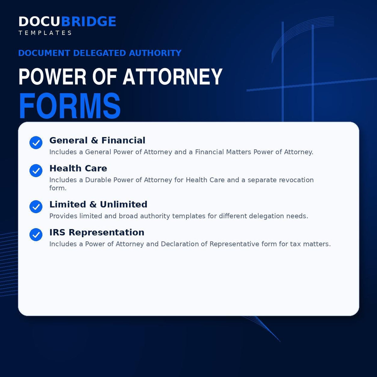 Estate Planning Forms Bundle – Will, Revocable Trust, Power of Attorney & Healthcare Directive Templates