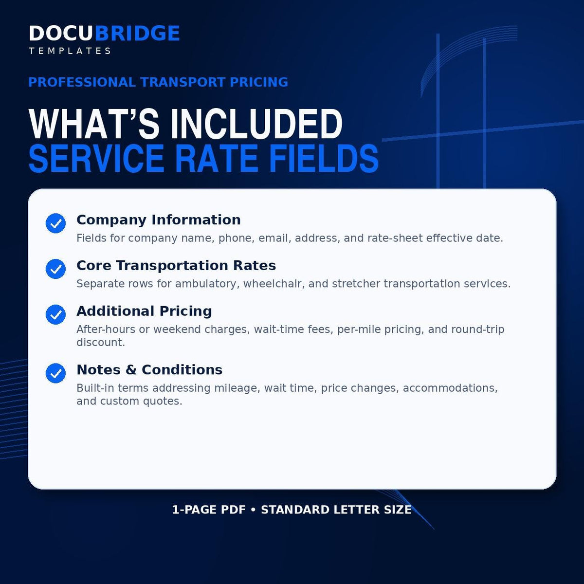 NEMT Rate Sheet Template – Non-Emergency Medical Transportation Pricing & Mileage Fee Sheet