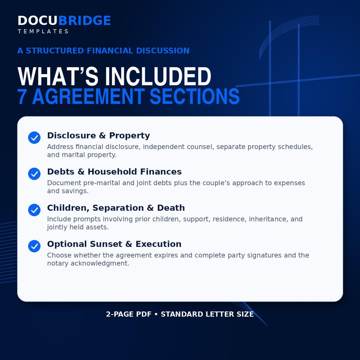 Premarital Agreement Template | Professional Prenuptial Agreement | Prenup Contract for Couples | Marriage Property & Asset Protection |