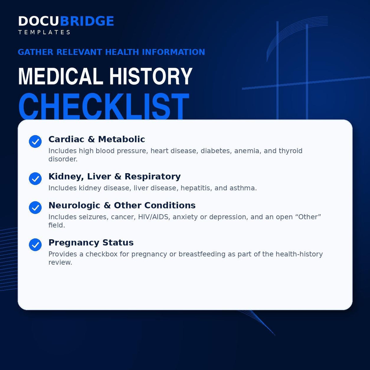 IV Hydration Patient Intake Form – Medical History & Health Screening Template for IV Therapy Clinics