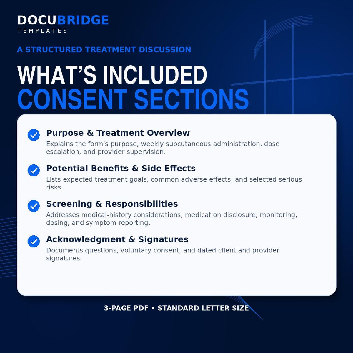 Tirzepatide Consent Form: GLP-1 Therapy Authorization PDF