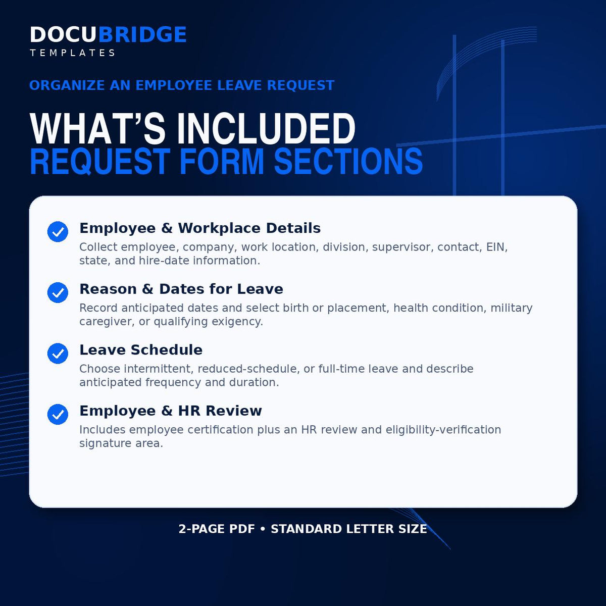FMLA Request Form Template – Employee Family & Medical Leave Application for HR | PDF and Word