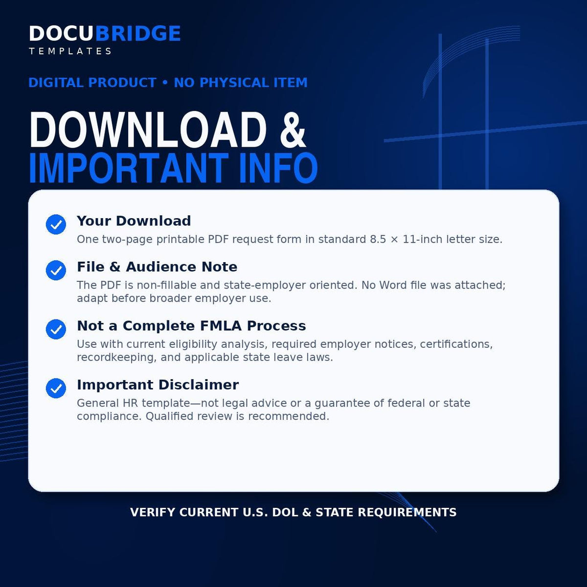 FMLA Request Form Template – Employee Family & Medical Leave Application for HR | PDF and Word