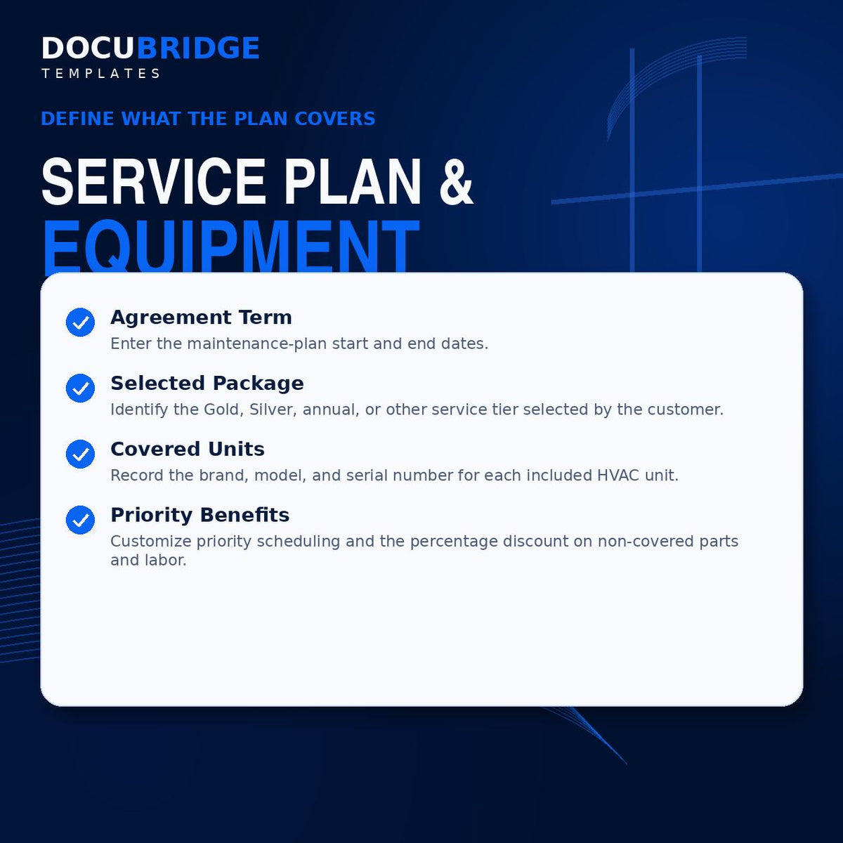 HVAC Preventative Maintenance Agreement Template – Heating & Cooling Service Contract for HVAC Contractors