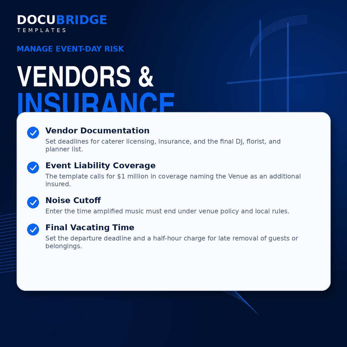 Wedding Venue Rental Agreement Template | Event Contract (PDF)