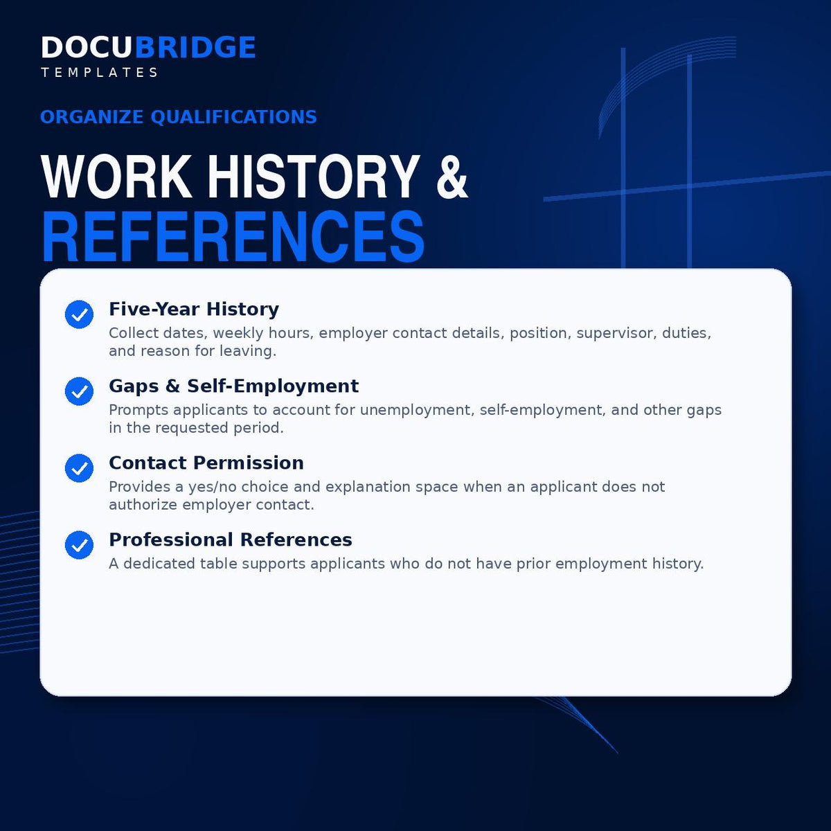 Professional Employment Application Form – Editable Job Application & Hiring Template for Small Business HR