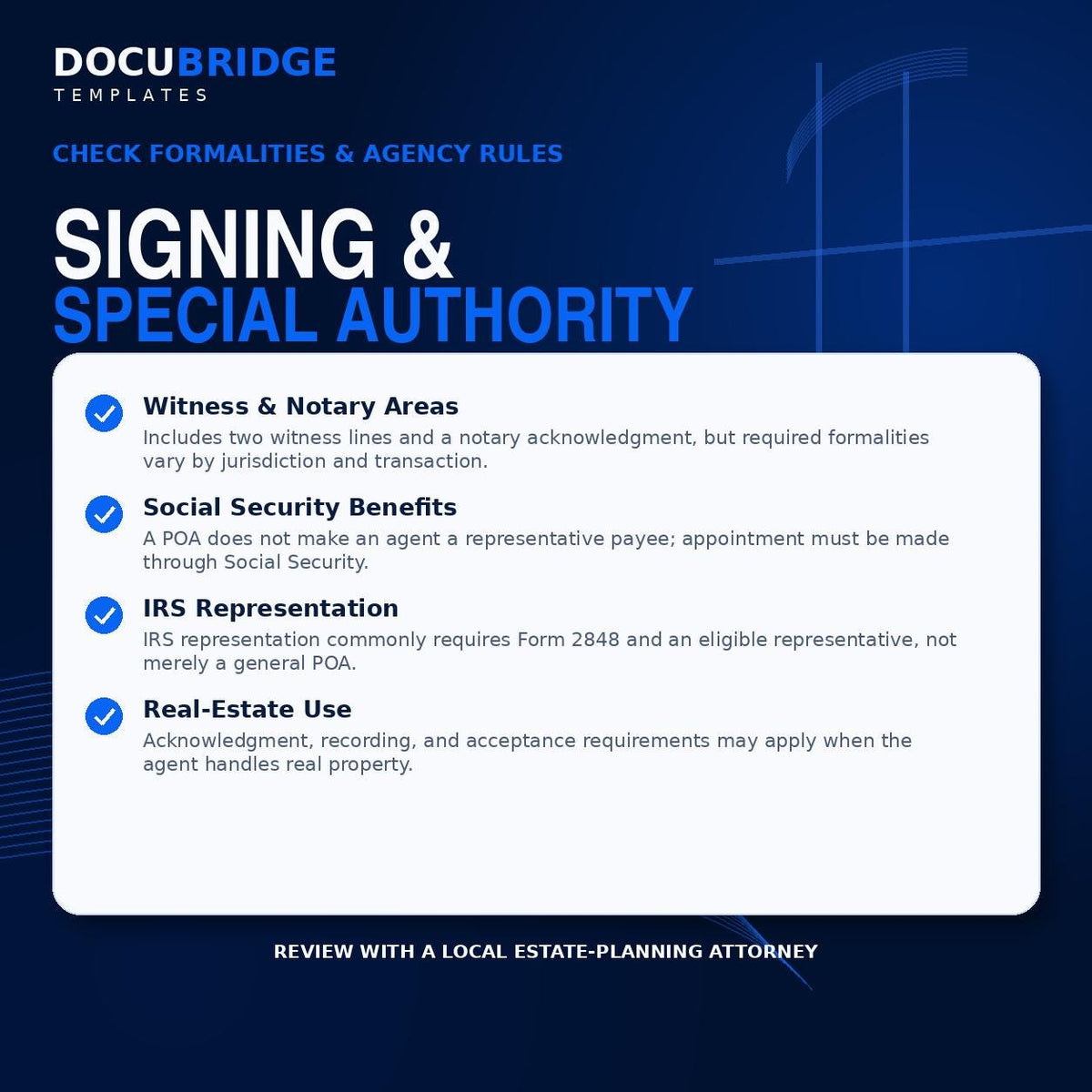 General Durable Power of Attorney Form – Financial & Property POA Authorization Template