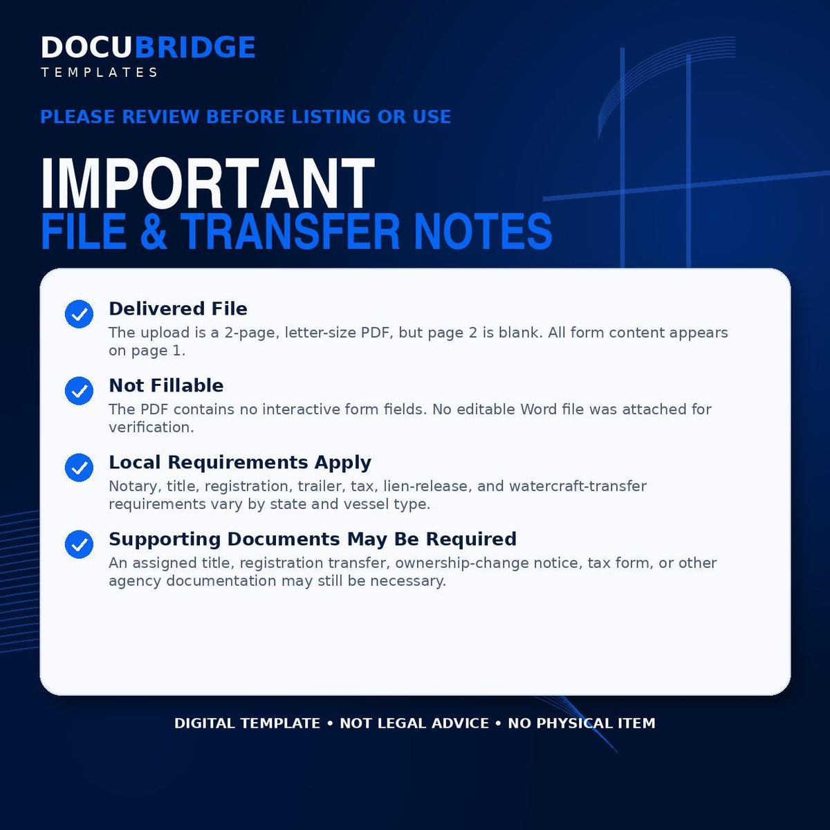 Boat Bill of Sale Template – Jet Ski & Watercraft Sale Agreement with Motor, Trailer | PDF