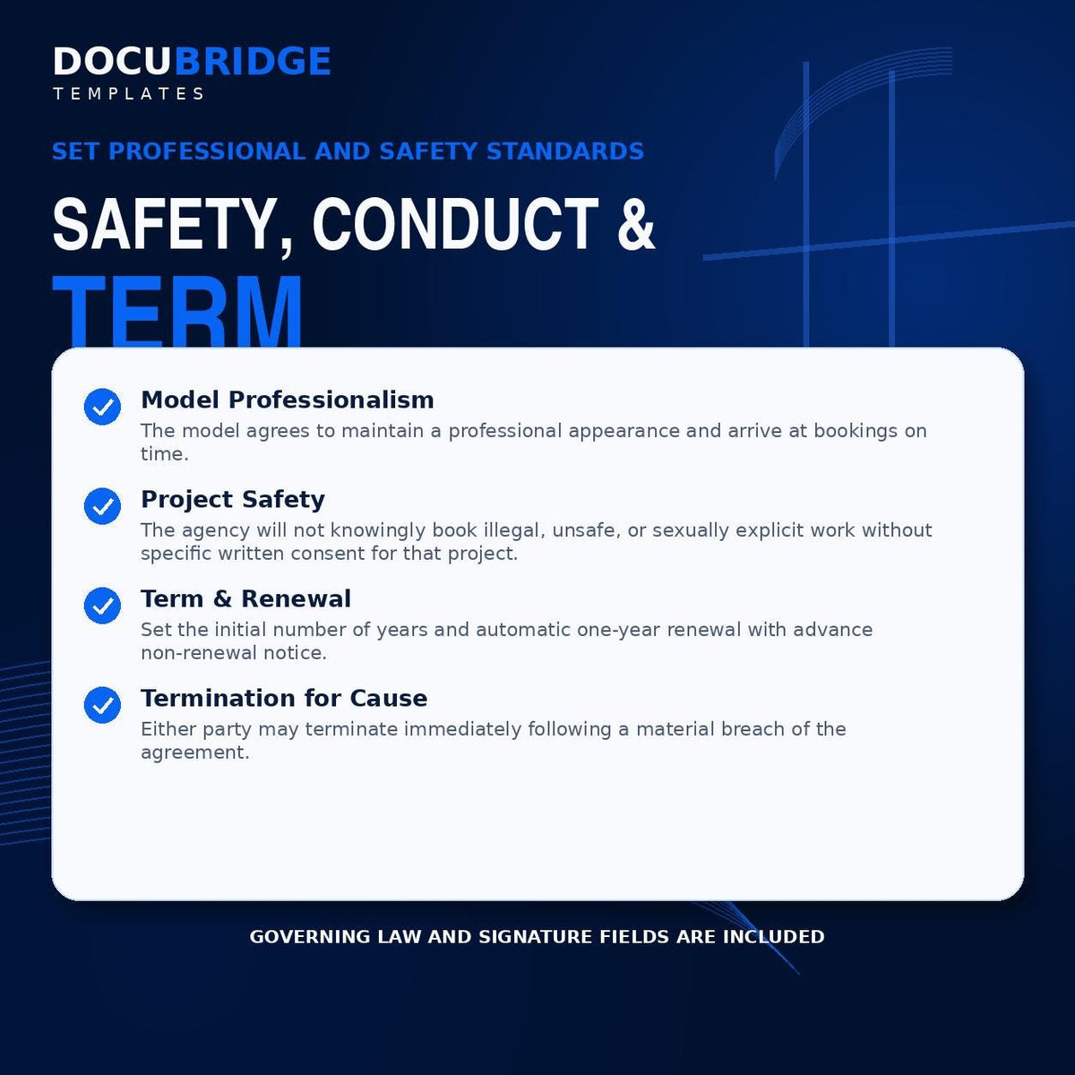Model Agency Agreement Template – Modeling Representation Contract, Commission, Usage Rights & Exclusivity | PDF and Word