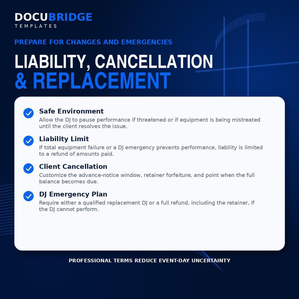 Wedding DJ Contract Template – DJ Service Agreement, Music, Overtime, Equipment & Event Entertainment | PDF and Word