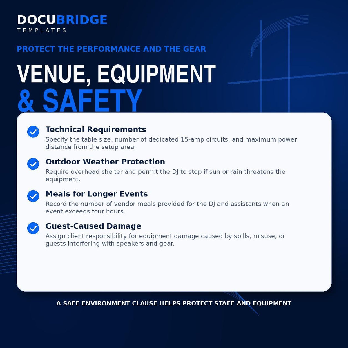 Wedding DJ Contract Template – DJ Service Agreement, Music, Overtime, Equipment & Event Entertainment | PDF and Word