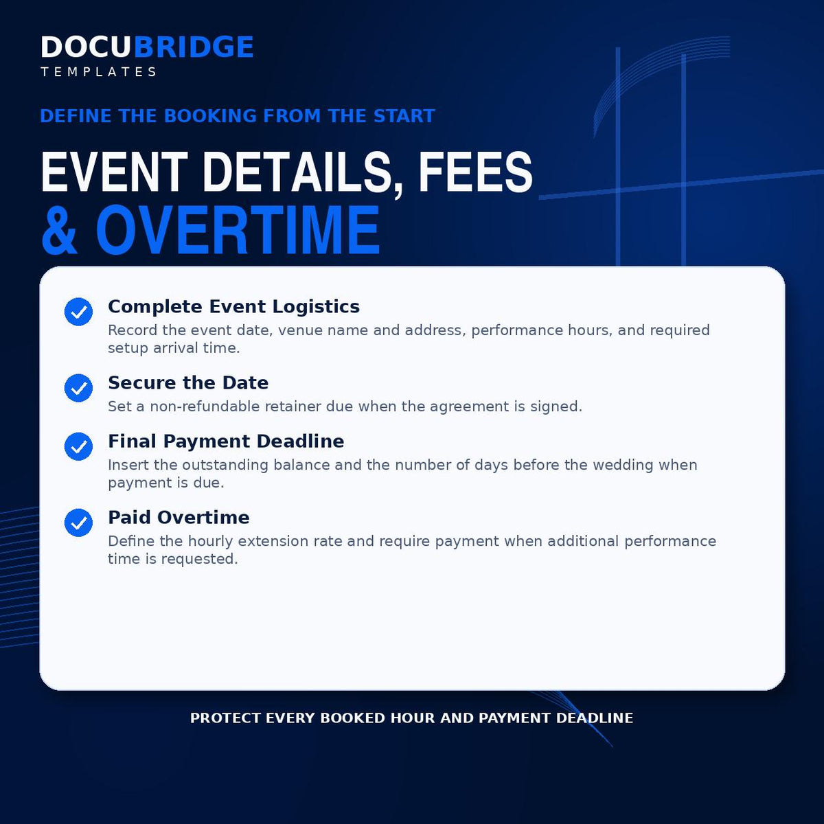 Wedding DJ Contract Template – DJ Service Agreement, Music, Overtime, Equipment & Event Entertainment | PDF and Word