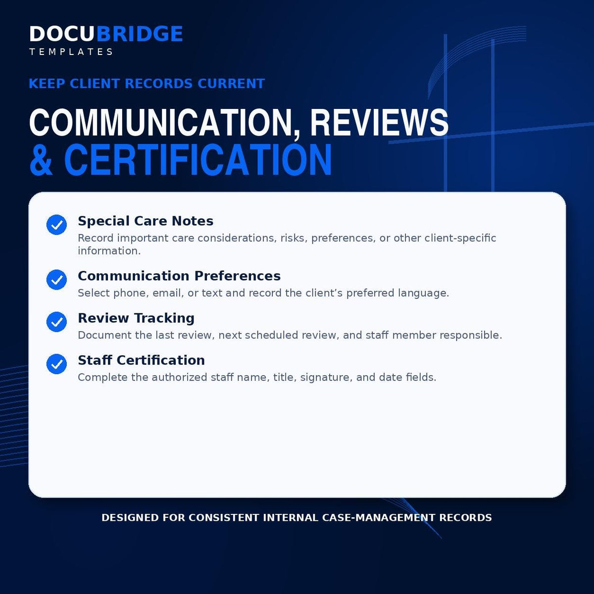 Home Care Active Client Form Template – Client Tracking, Caregiver Assignment, Billing & Compliance Checklist | PDF and Word