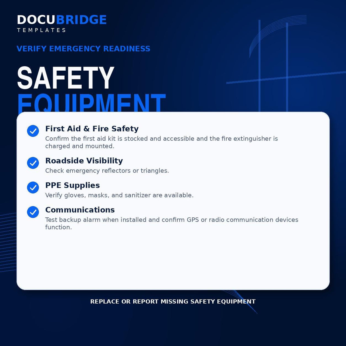 NEMT Vehicle Inspection Checklist – Daily Pre-Trip Safety Inspection, Driver & Fleet Maintenance Form | PDF and Word