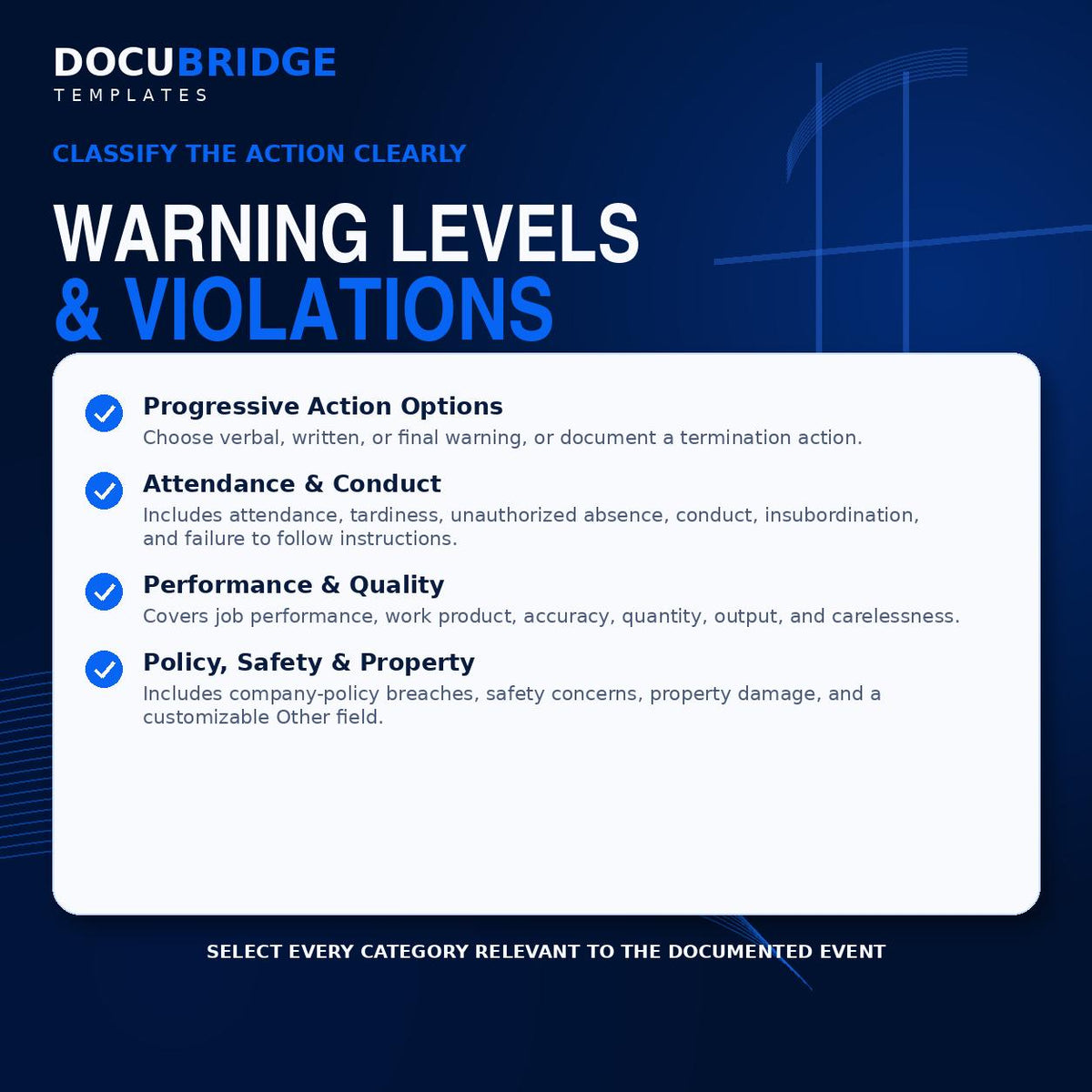 Employee Disciplinary Notice Form – Written Warning, Corrective Action & Employee Violation HR Template | PDF and Word