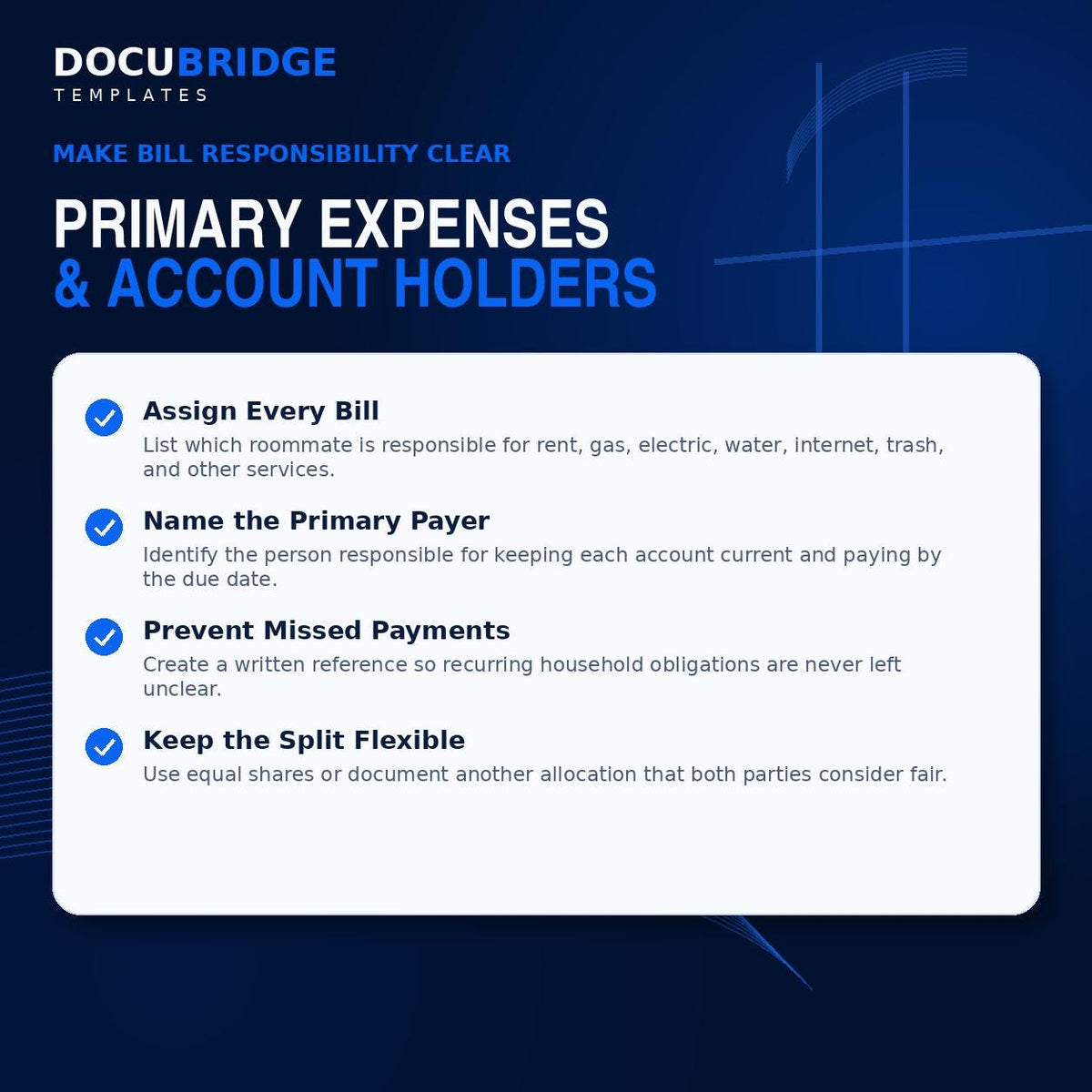 Split Costs & Reimbursement Agreement Template | Roommate Expense Sharing Contract | Rent, Utilities, Shared Bills Agreement | PDF and Word