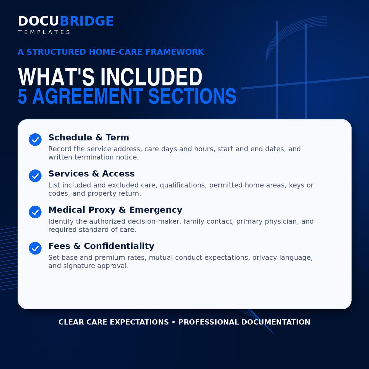 Home Healthcare Agreement Template | Caregiver Contract (PDF/Word Document)