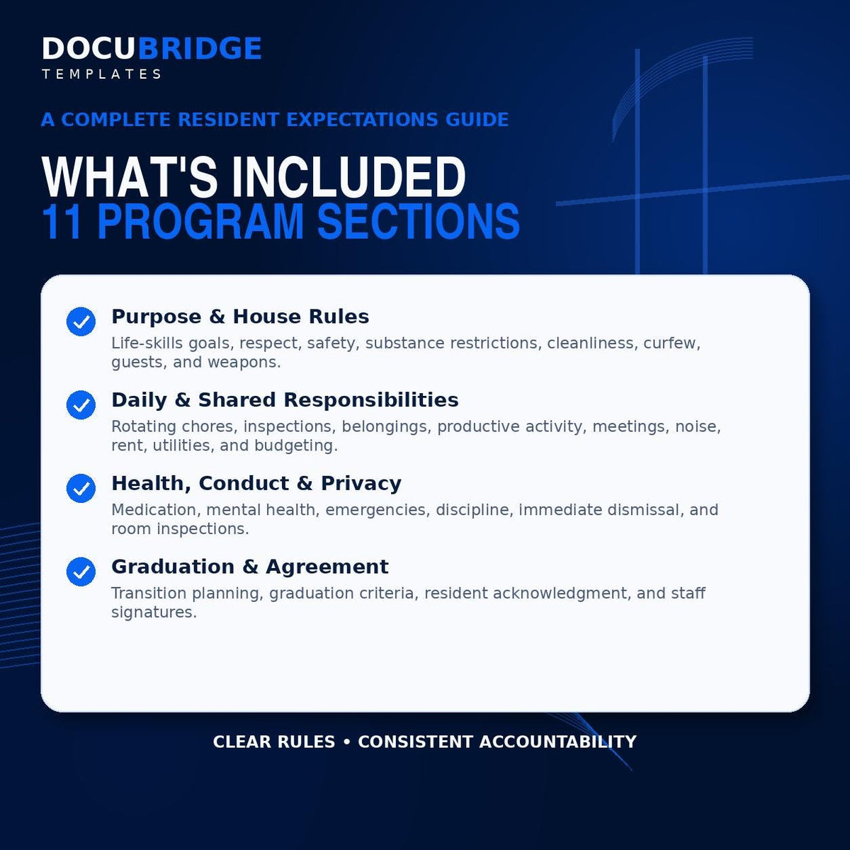 Independent Living House Rules and Resident Expectations | Group Home Rules & Behavior Policy Template