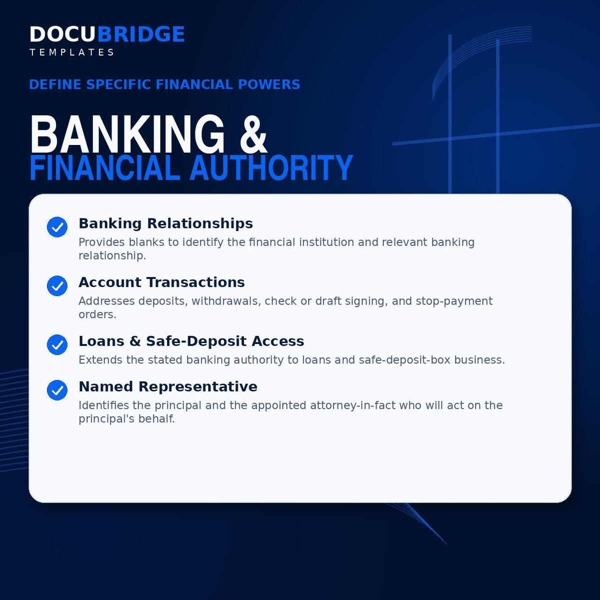 Financial Power of Attorney Form | Durable POA for Banking, Property & IRS Matters | PDF | Word