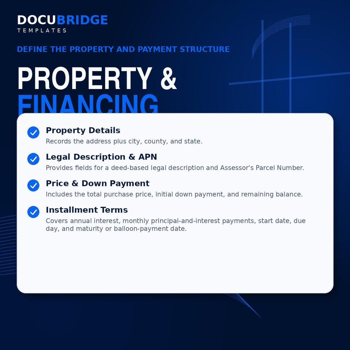 Land Contract Template | Owner Financing Agreement | Seller Financing Real Estate Contract | Word & PDF