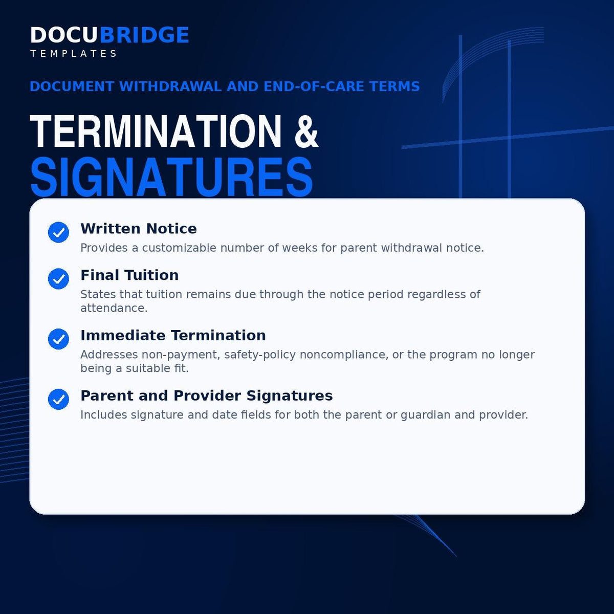 Daycare Contract Template – Child Care Service Agreement for Home Daycare, Preschool & Childcare Providers