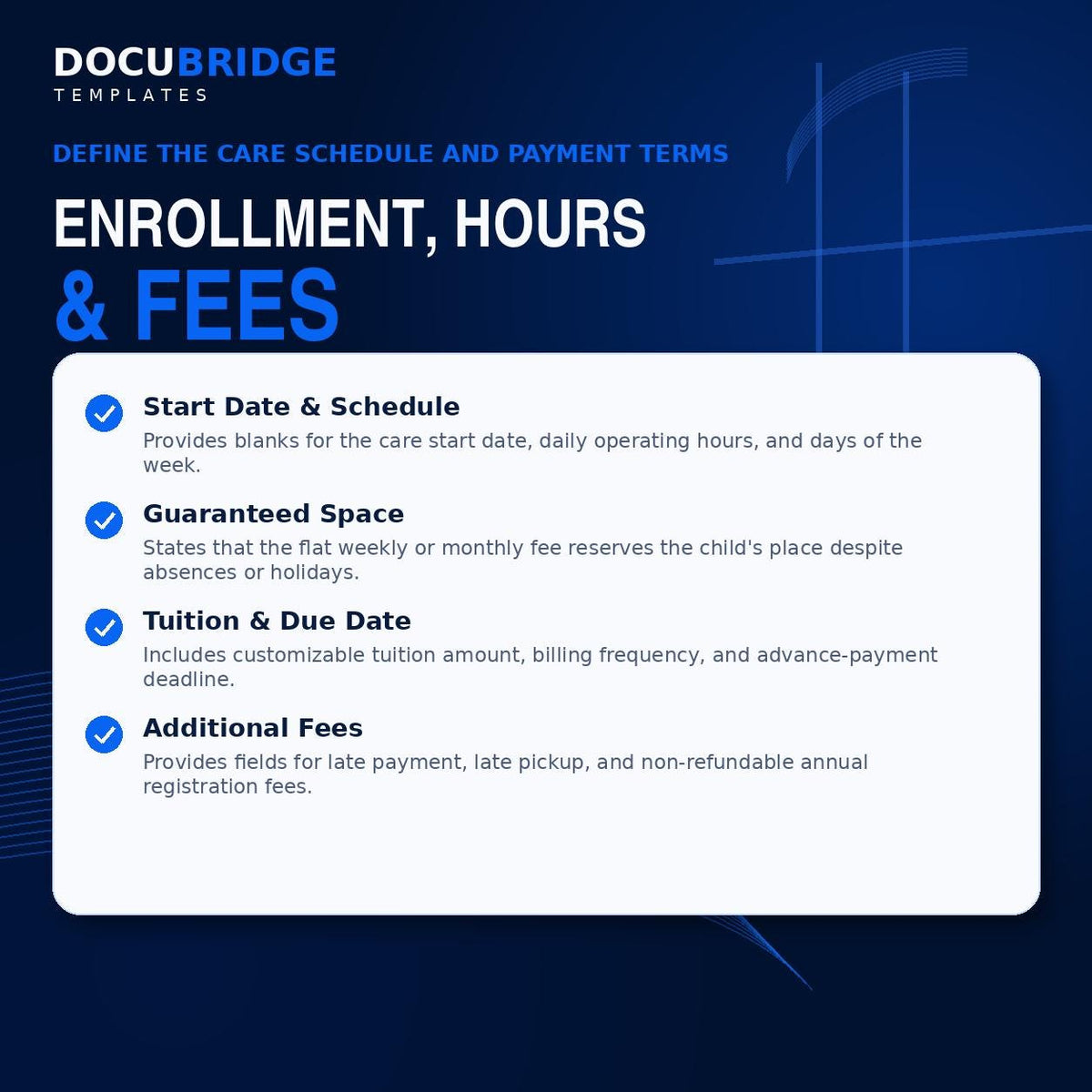 Daycare Contract Template – Child Care Service Agreement for Home Daycare, Preschool & Childcare Providers
