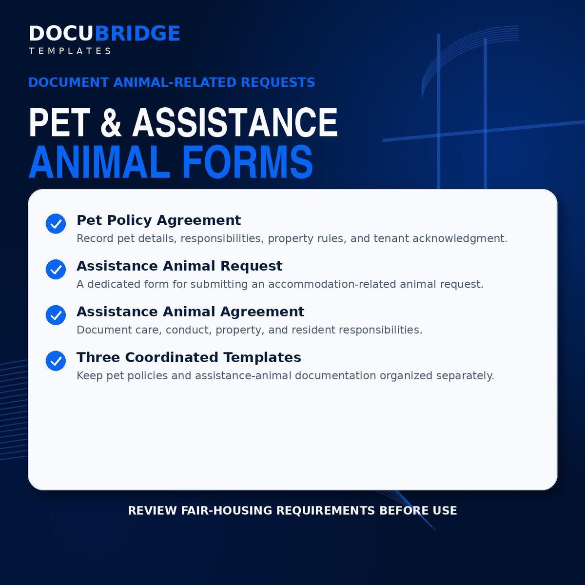 Landlord Rental Forms Bundle – 15+ Tenant Screening, Lease & Property Management Templates