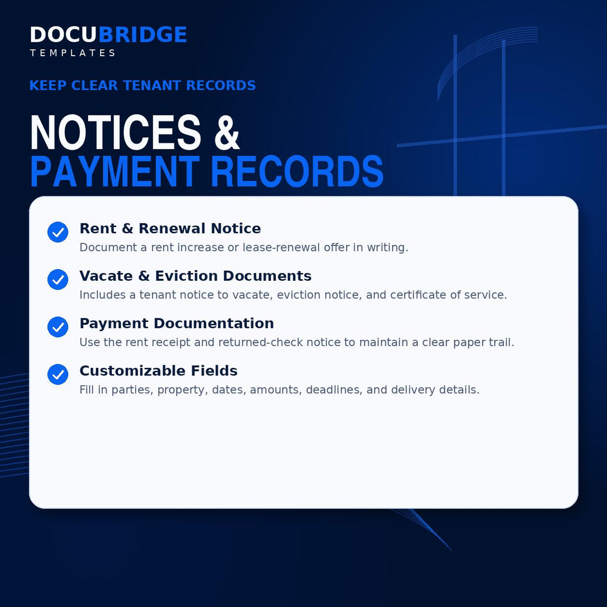 Landlord Rental Forms Bundle – 15+ Tenant Screening, Lease & Property Management Templates