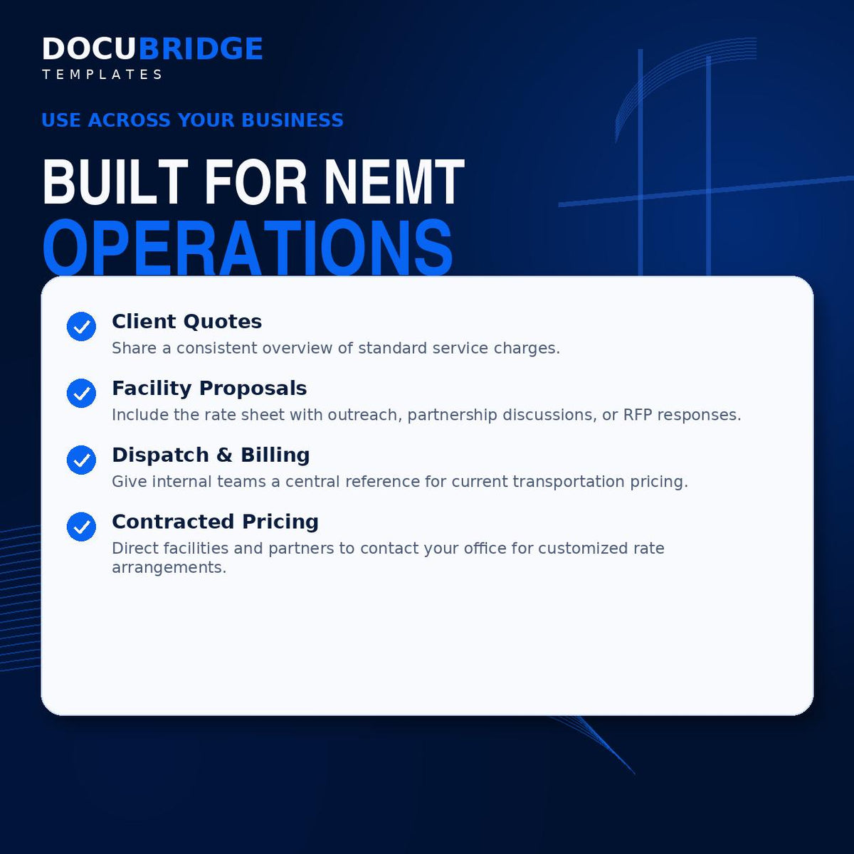 NEMT Rate Sheet Template – Non-Emergency Medical Transportation Pricing & Mileage Fee Sheet