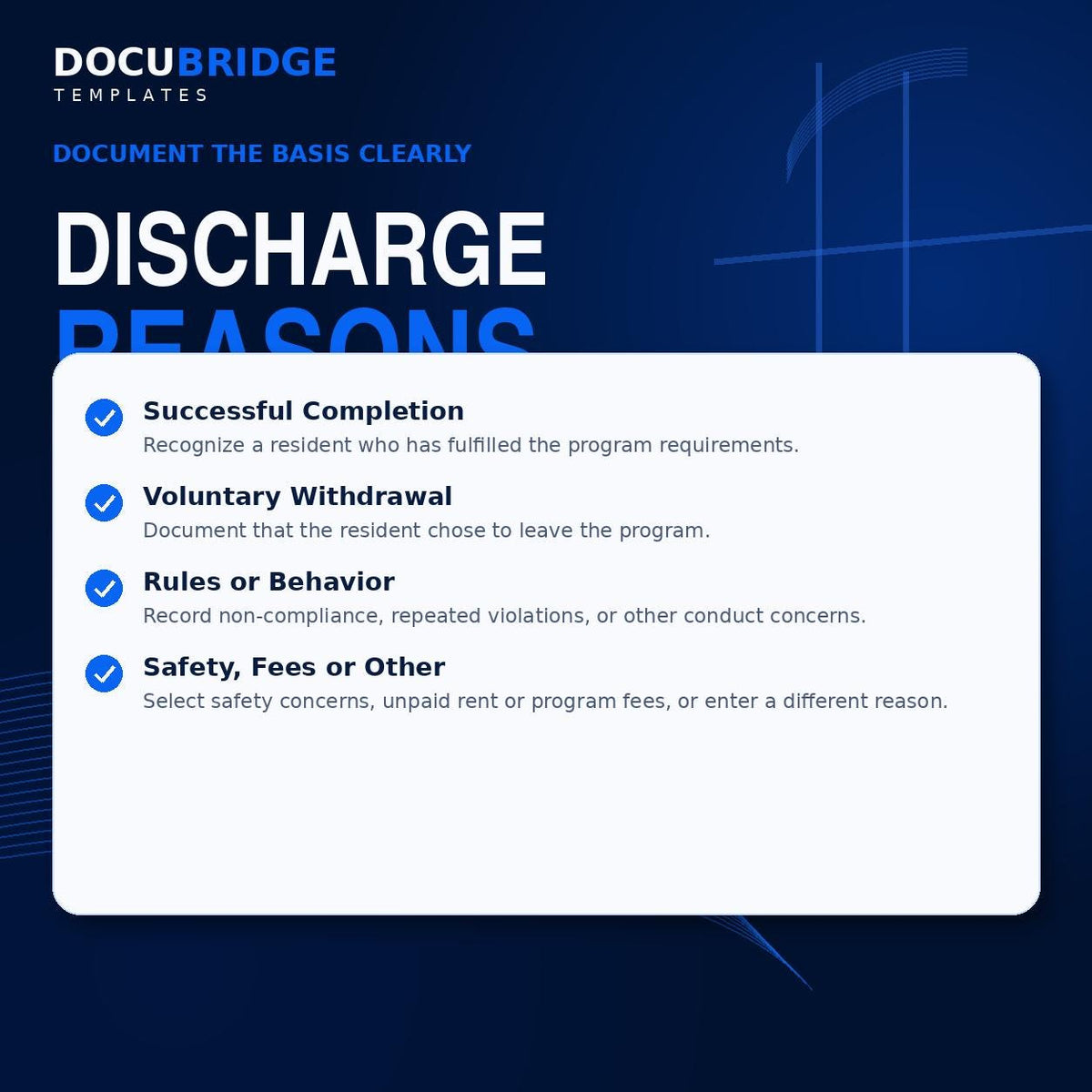 Program Discharge Letter Template – Independent Living, Group Home & Transitional Housing Resident Exit Notice