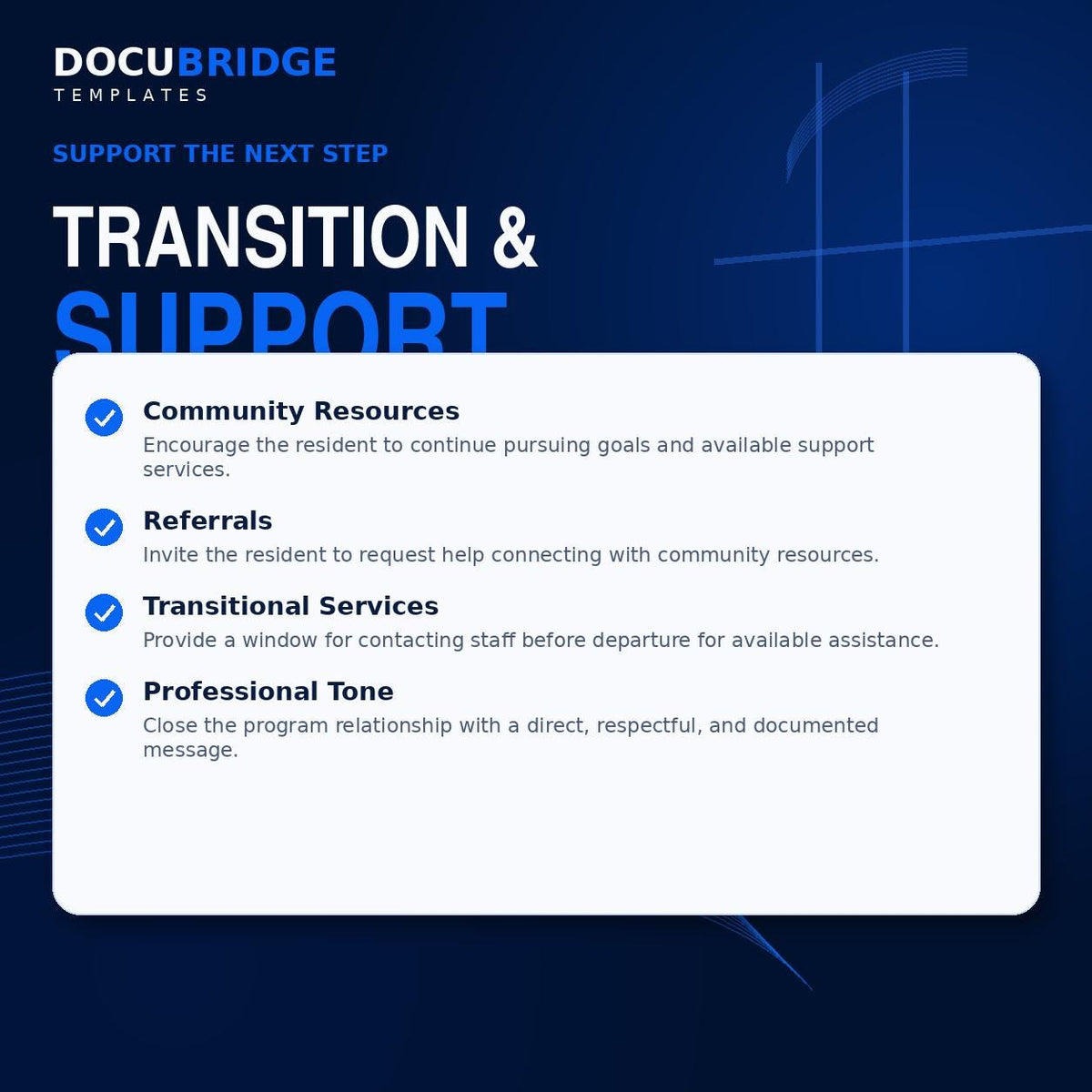 Program Discharge Letter Template – Independent Living, Group Home & Transitional Housing Resident Exit Notice