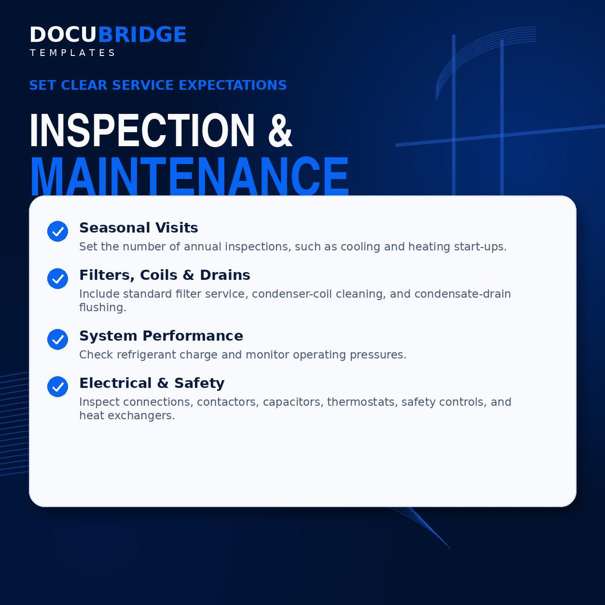 HVAC Preventative Maintenance Agreement Template – Heating & Cooling Service Contract for HVAC Contractors