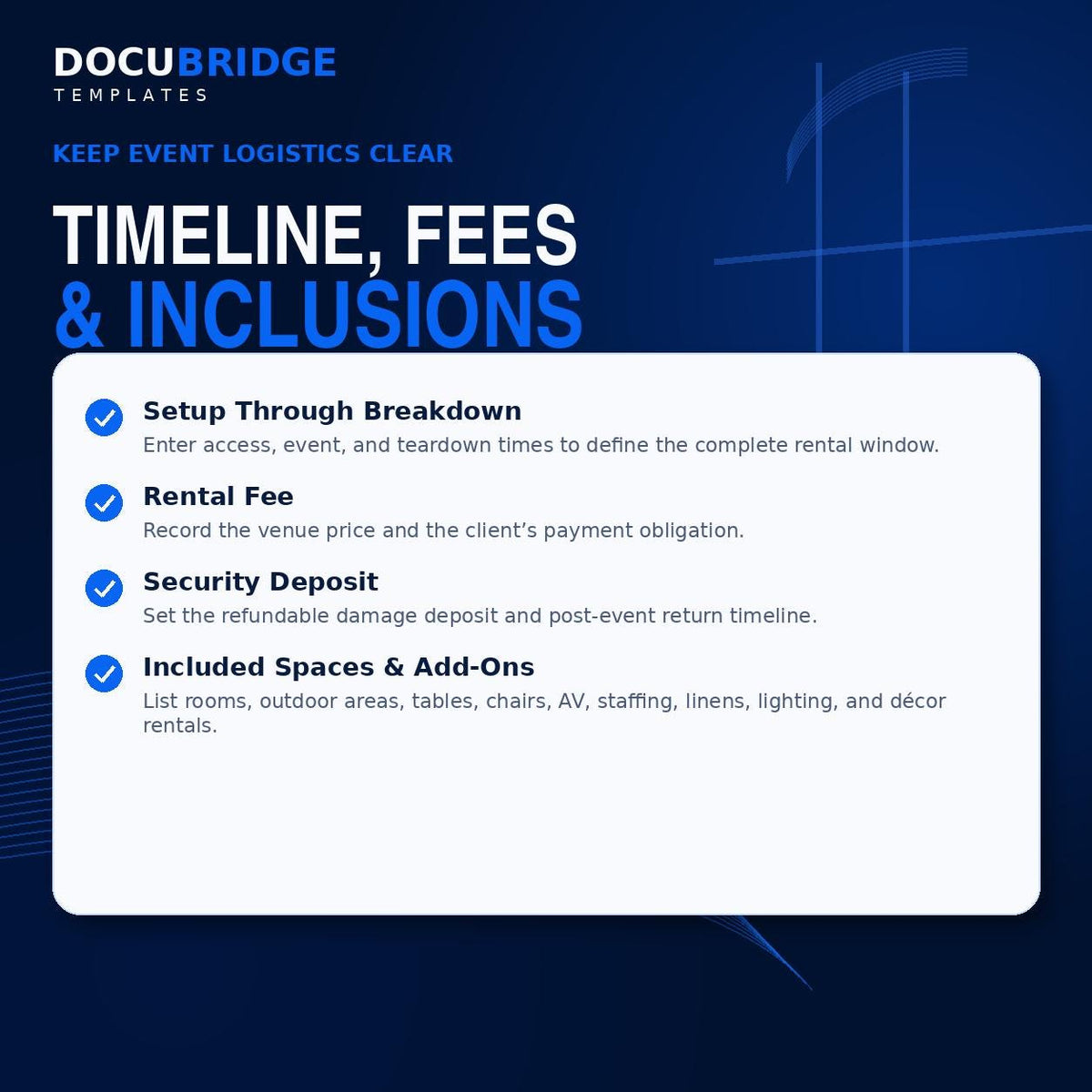 Wedding Venue Rental Agreement Template | Event Contract (PDF)