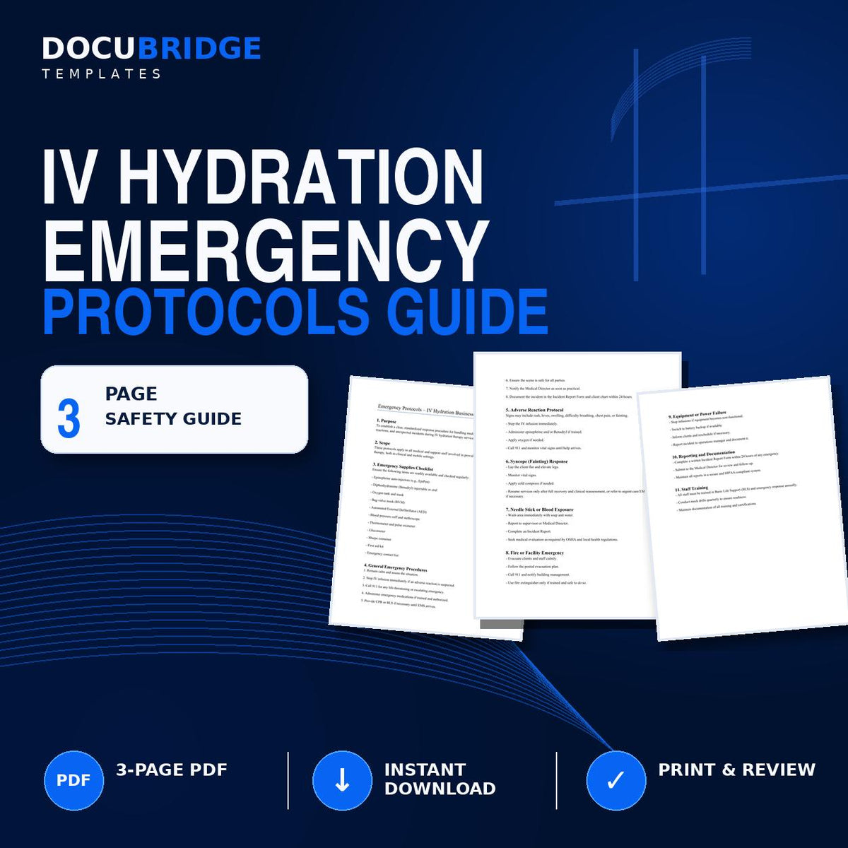 IV Hydration Clinic Emergency Protocols Guide: Medical Response PDF