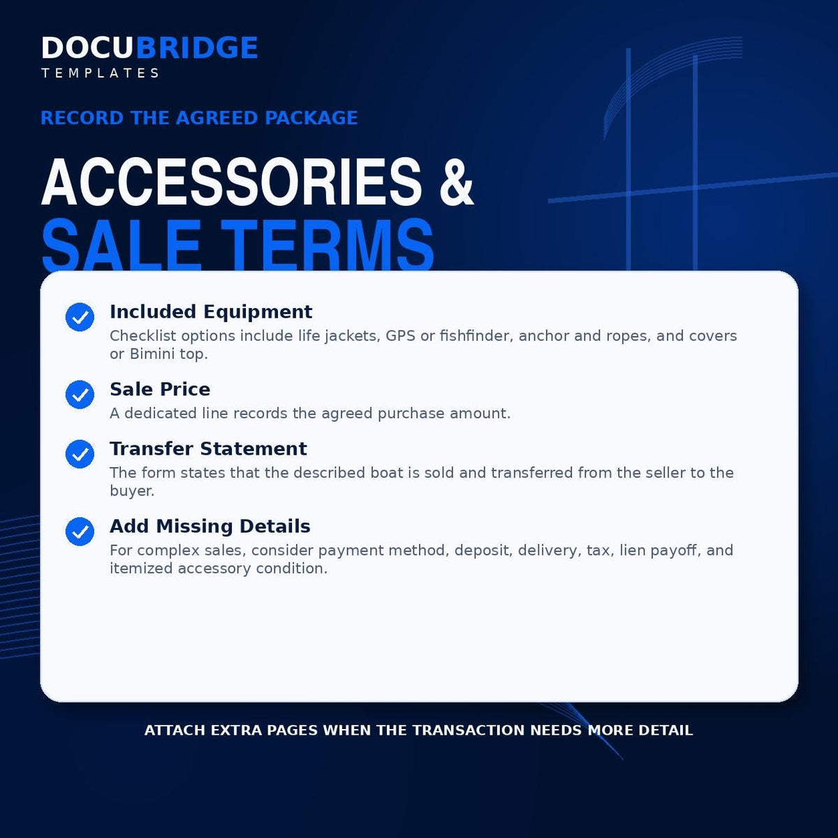 Boat Bill of Sale Template – Jet Ski & Watercraft Sale Agreement with Motor, Trailer | PDF