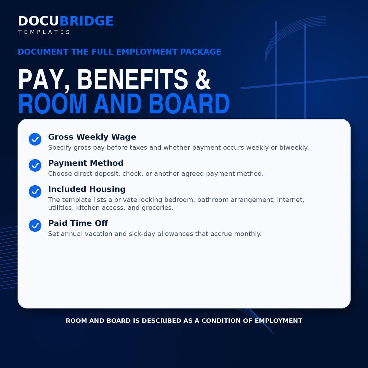 Live-In Nanny Agreement Template – Child Care Employment Contract, Household Rules, Pay & Room and Board | PDF and Word