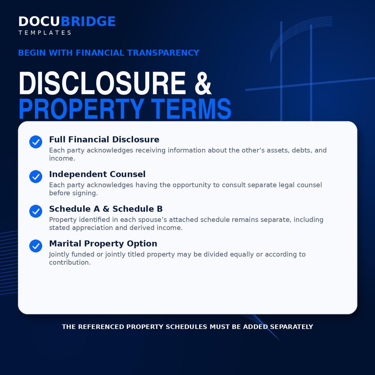 Prenuptial Agreement Template – Premarital Contract for Separate Property, Assets, Debts & Financial Planning | PDF and Word
