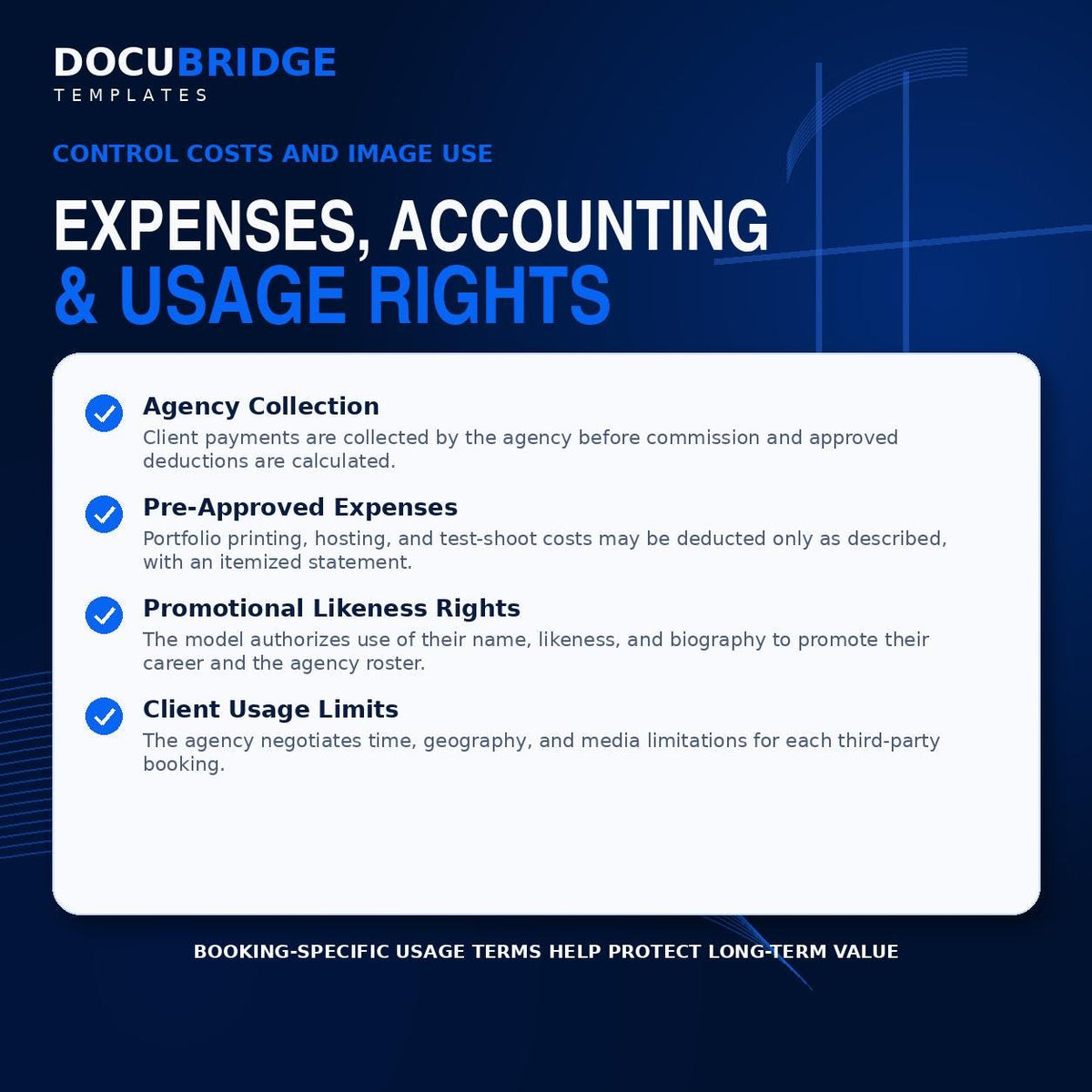 Model Agency Agreement Template – Modeling Representation Contract, Commission, Usage Rights & Exclusivity | PDF and Word