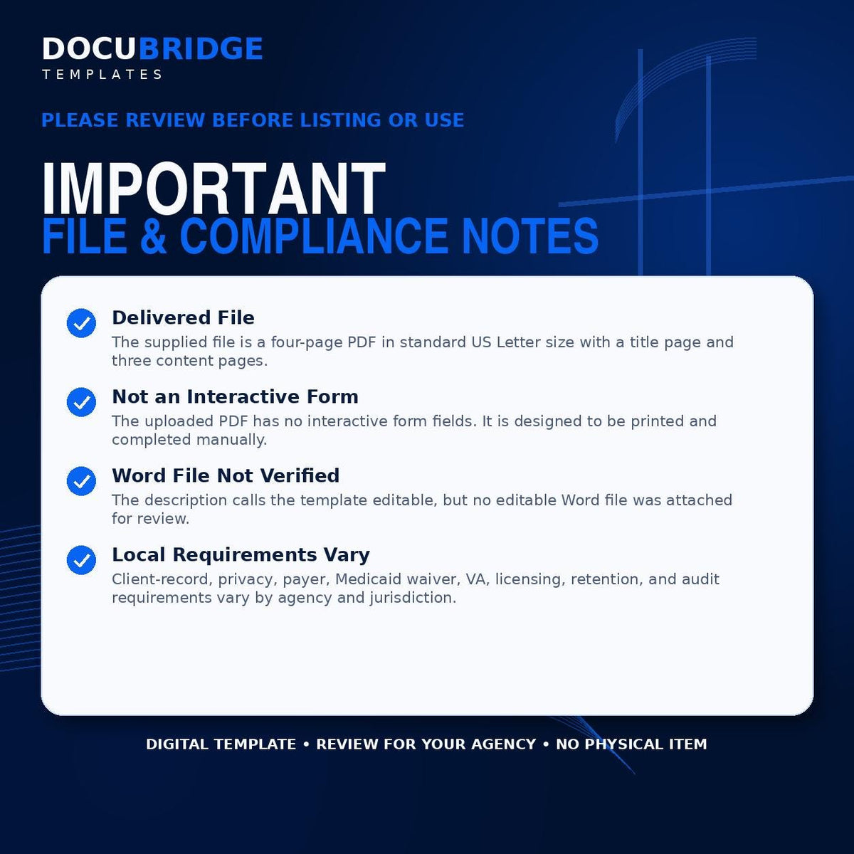 Home Care Active Client Form Template – Client Tracking, Caregiver Assignment, Billing & Compliance Checklist | PDF and Word