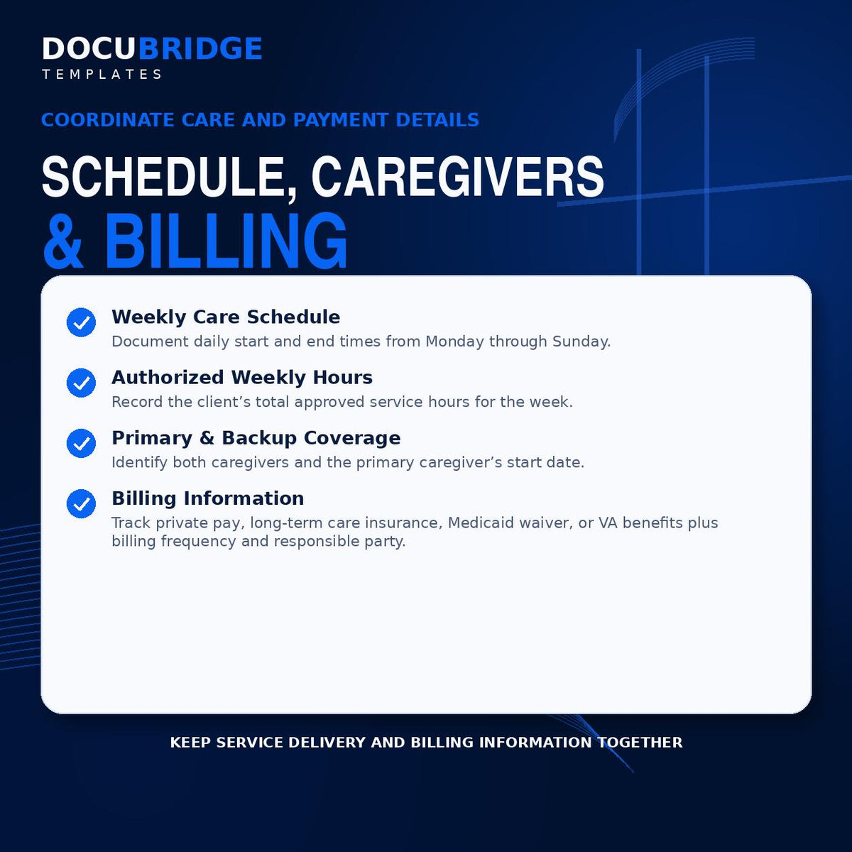 Home Care Active Client Form Template – Client Tracking, Caregiver Assignment, Billing & Compliance Checklist | PDF and Word