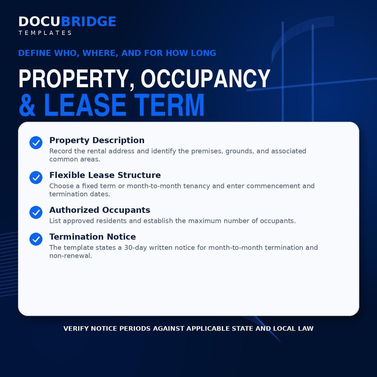 Residential Lease Agreement Template – Rental Contract for Landlords, Month-to-Month & Fixed-Term Lease | PDF and Word