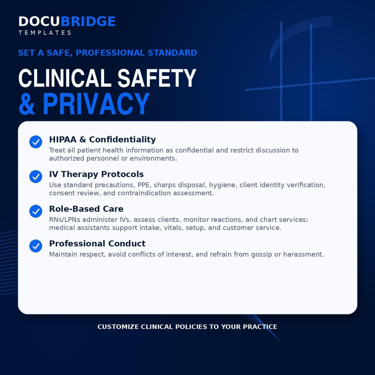 IV Hydration Employee Handbook Template – IvVTherapy Clinic Policies, HIPAA, Staff Training, Medical Spa Hr Manual