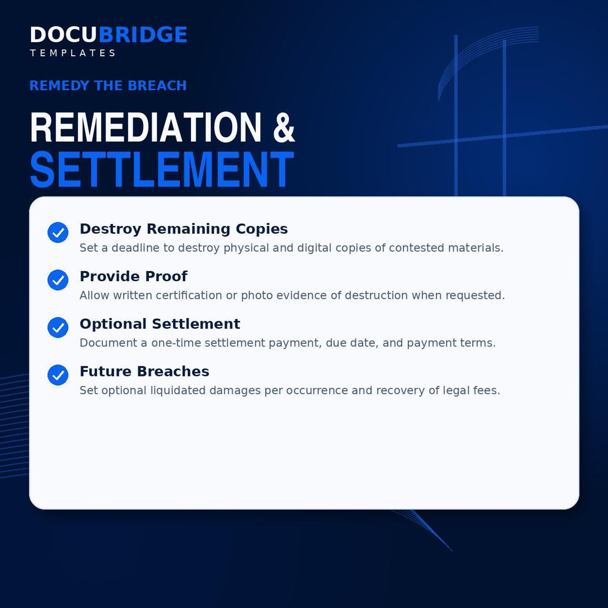 Cease and Desist Agreement Template – Copyright, Harassment, Defamation, Trademark & Unauthorized Use Settlement | PDF and Word